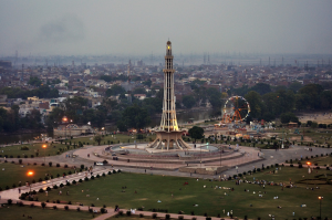 Minar e pakistan near Guru Nanak Dev ji